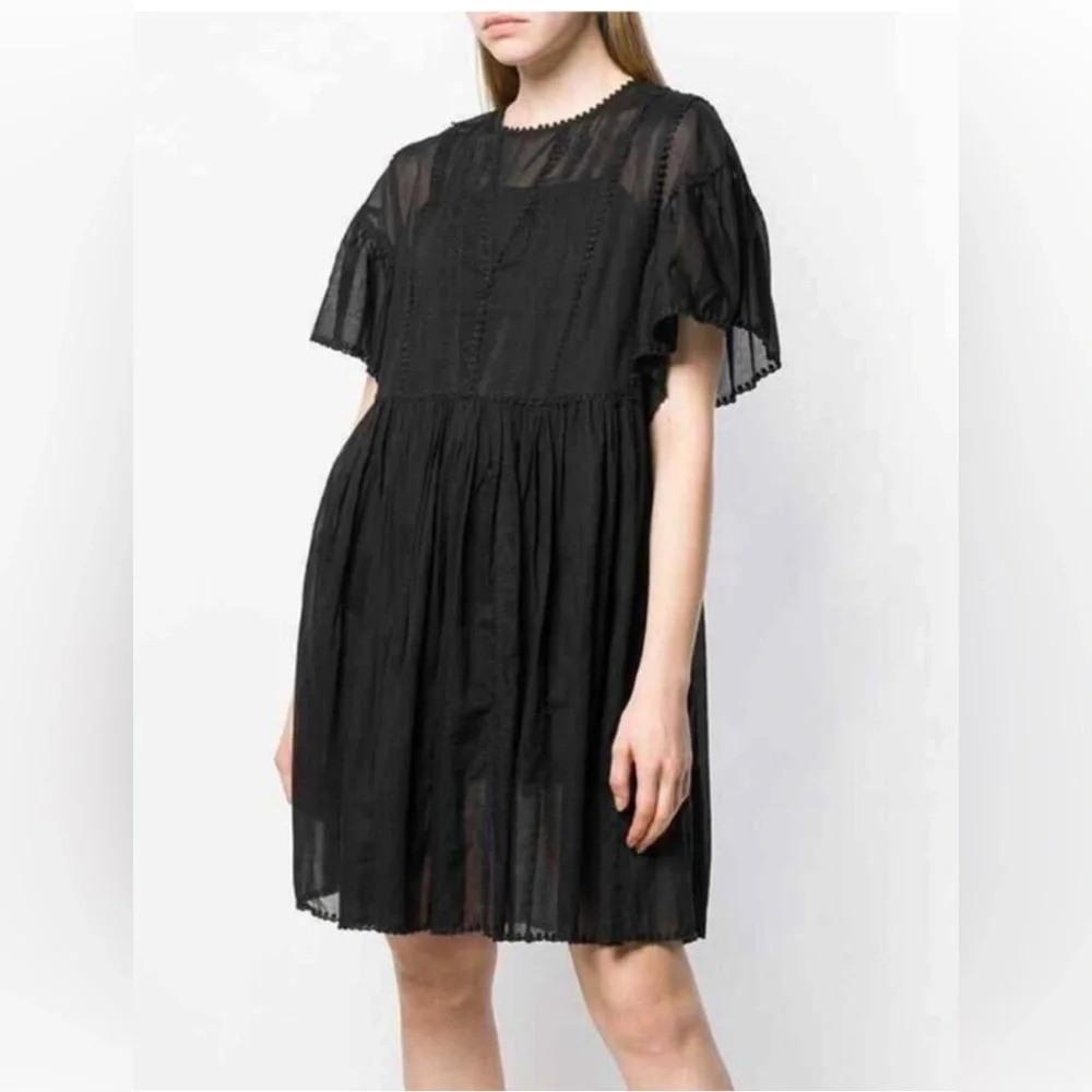 Isabel Marant Etoile Annaelle Embroidered Lace MiniDressRomantic Fairy Gruhge,12 - Picture 10 of 15